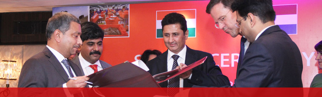 The MOU was signed by Mr. Ravindra Singh Singhvi, MD & CEO in the presence of the Hon’ble Prime Minister of The Netherlands, Mr. Mark Rutte